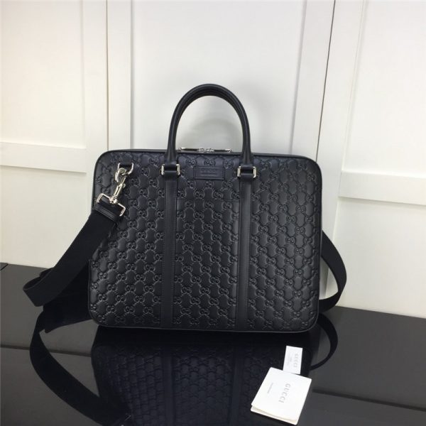 Gucci signature leather top handle bag 2025